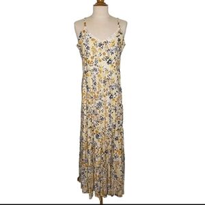 Joie Maxi Dress 6 Spaghetti Straps Cottagecore Prairie Lace Boho Wedding Beach